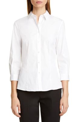 Carolina Herrera Poplin Shirt in White
