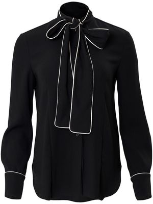 Carolina Herrera pussy bow-collar long-sleeve shirt - Black