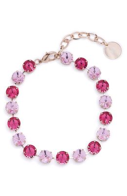 Carolina Herrera Riviere Rhinestone Necklace in Deco Pink 954