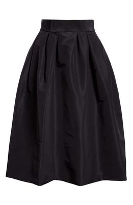Carolina Herrera Silk Faille Midi Skirt in Black