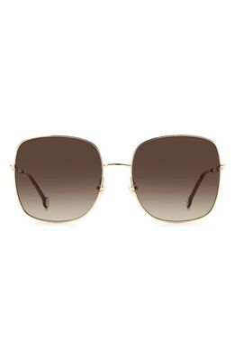 Carolina Herrera Square Sunglasses in Gold /Brown Gradient