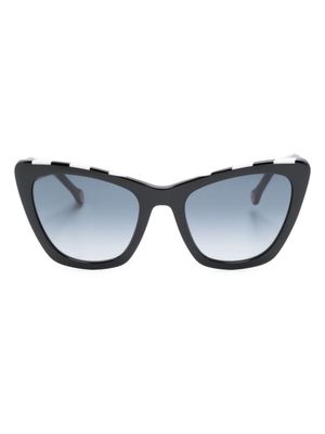 Carolina Herrera stripe-detail cat-eye sunglasses - Black