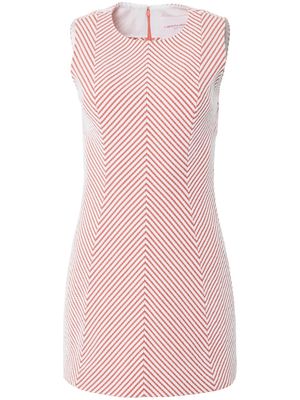 Carolina Herrera stripe-pattern cotton dress - Red
