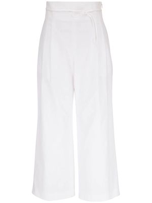 Carolina Herrera tie-waist wide-leg trousers - White