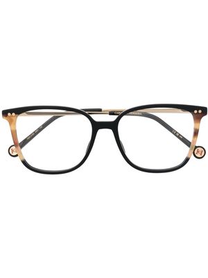 Carolina Herrera tortoiseshell-effect glasses - Black