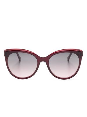 Carolina Herrera two-tone cat-eye frame sunglasses - Red