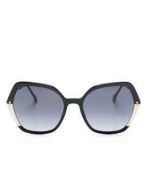 Carolina Herrera two-tone oversize-frame sunglasses - Black