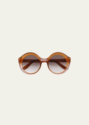 Carolina X Terra Gradient Round Acetate Sunglasses