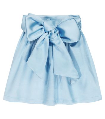Caroline Bosmans Bow-embellished satin skirt