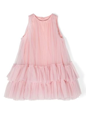 Caroline Bosmans sleeveless ruffle-detail tulle dress - Pink