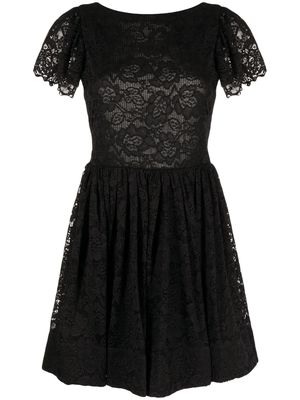 Caroline Constas Marguerite lace mini dress - Black