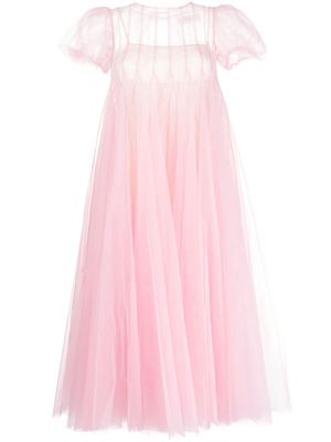 CAROLINE HU A-line tulle mini dress - Pink