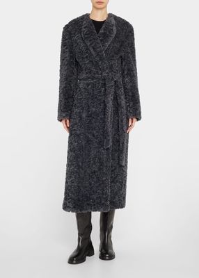Carolyn Long Faux-Fur Belted Robe