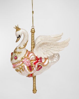 Carousel Swan Ornament, Set of 6