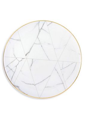 Carrara 4-Piece Porcelain Bread & Butter Plate Set