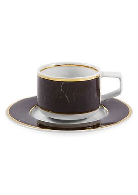 Carrara 8-Piece Porcelain Coffee Cup & Saucer Set