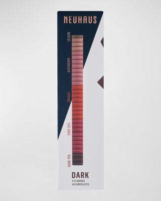 Carré 40-Piece Pencil Box, All Dark Chocolate