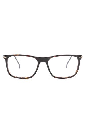 Carrera 289 logo-engraved rectangle-frame glasses - Brown
