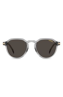 Carrera Eyewear 50mm Round Sunglasses in Grey/Grey