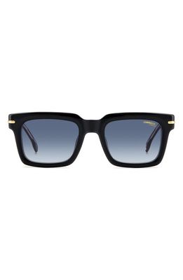 Carrera Eyewear 52mm Rectangular Sunglasses in Str Black/Blue Shaded