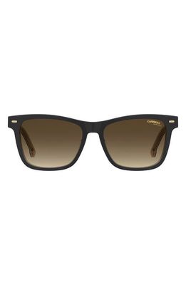 Carrera Eyewear 54mm Gradient Rectangular Sunglasses in Black-Beige/Brown Gradient