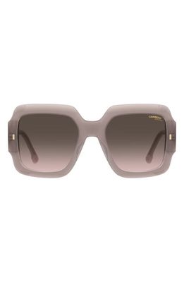 Carrera Eyewear 54mm Gradient Rectangular Sunglasses in Nude/Brown Gradient