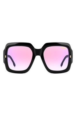 Carrera Eyewear 54mm Square Sunglasses in Black/Multilayer Viol 