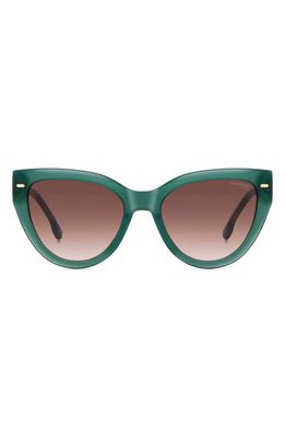 Carrera Eyewear 55mm Gradient Cat Eye Sunglasses in Green/Brown Gradient
