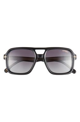 Carrera Eyewear 55mm Square Polarized Sunglasses in Black Crystal/Grey Sf Polar 