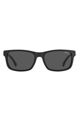 Carrera Eyewear 57mm Rectangular Sunglasses in Black 