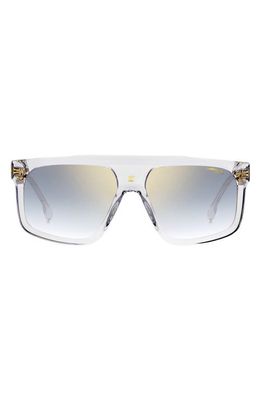 Carrera Eyewear 59mm Flat Top Sunglasses in Crystal/Blue