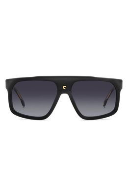 Carrera Eyewear 59mm Flat Top Sunglasses in Matte Black/Grey Shaded
