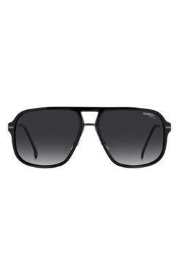 Carrera Eyewear 60mm Gradient Square Sunglasses in Black /Gray Polar