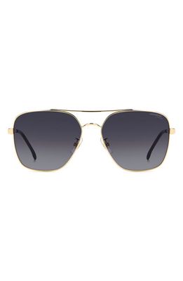 Carrera Eyewear 60mm Gradient Square Sunglasses in Gold/Grey Shaded