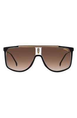 Carrera Eyewear 61mm Gradient Flat Top Sunglasses in Black Gold/Brown Gradient
