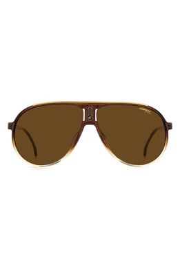 Carrera Eyewear 62mm Gradient Aviator Sunglasses in Brown Gradient /Brown