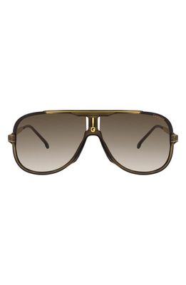 Carrera Eyewear 64mm Gradient Oversize Aviator Sunglasses in Brown/Brown Sf 