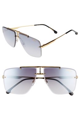 Carrera Eyewear 64mm Navigator Sunglasses in Gold Black