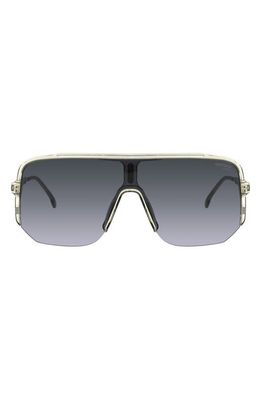 Carrera Eyewear 99mm Oversize Shield Sunglasses in Grey/Dark Grey Sf 