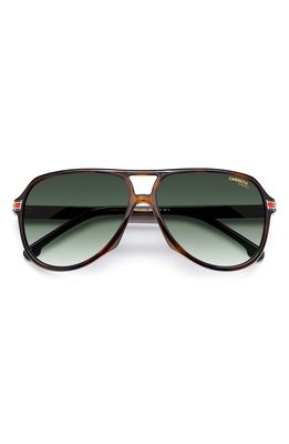 Carrera Eyewear Aviator Polarized Sunglasses in Havana /Green Shaded