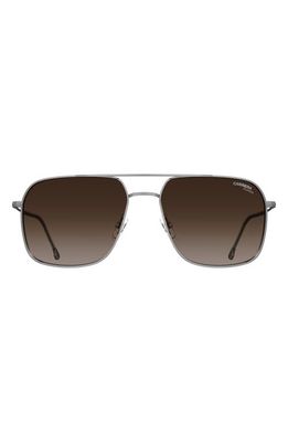 Carrera Eyewear CA 247 58mm Navigator Sunglasses in Ruthenium/Brown Grad Polz