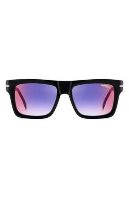 Carrera Eyewear Festival 54mm Gradient Rectangular Sunglasses in Black/Blue Sf Red 