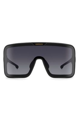 Carrera Eyewear FLAGLAB 15 99mm Shield Sunglasses in Matte Black/Grey Shaded