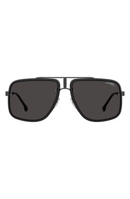 Carrera Eyewear Glory II 59mm Aviator Sunglasses in Matte Black/Grey