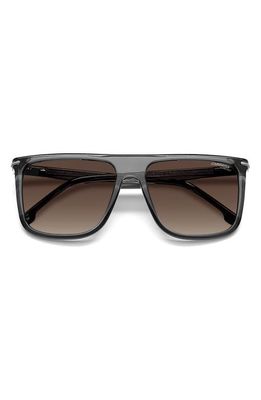 Carrera Eyewear Gradient Oversize Rectangular Sunglasses in Grey /Brown Gradient