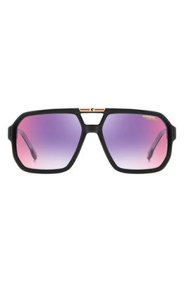 Carrera Eyewear Victory 60mm Gradient Square Sunglasses in Black Crystal/Blue Red