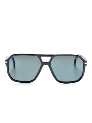 Carrera logo-print pilot-frame sunglasses - Black