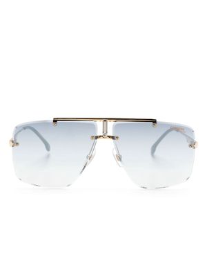 Carrera rimless pilot-frame sunglasses - Gold