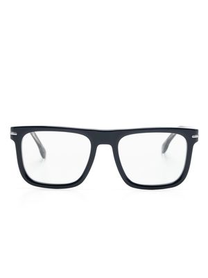 Carrera stripe-detail square-frame glasses - Blue