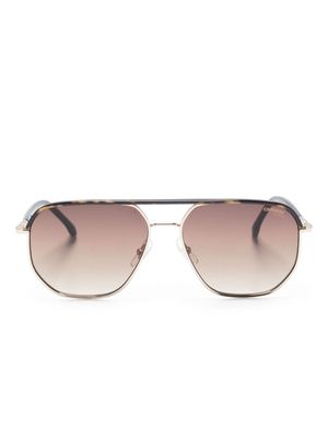 Carrera tortoiseshell-detailed pilot-frame sunglasses - Brown